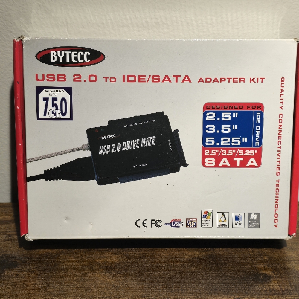 BYTECC USB 2.0 to IDE/SATA Adapter Kit
